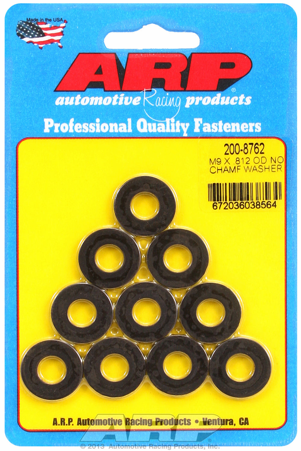 Black Oxide 10-PC Pack Metric Special Purpose Washers