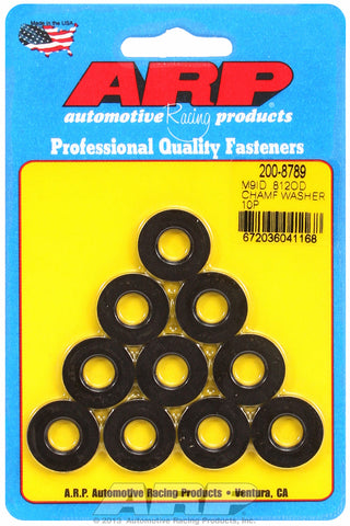 Black Oxide 10-PC Pack Metric Special Purpose Washers w/ Chamfer