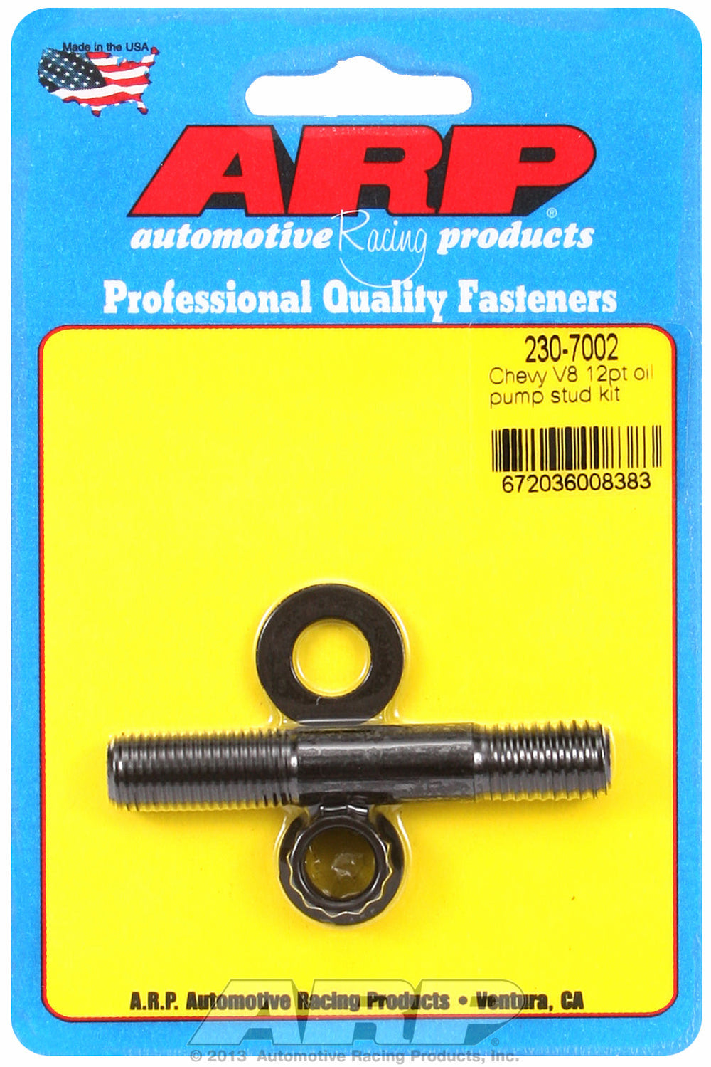 Oil Pump Stud Kit for Chevrolet Small Block Black Oxide - 12-Pt Head