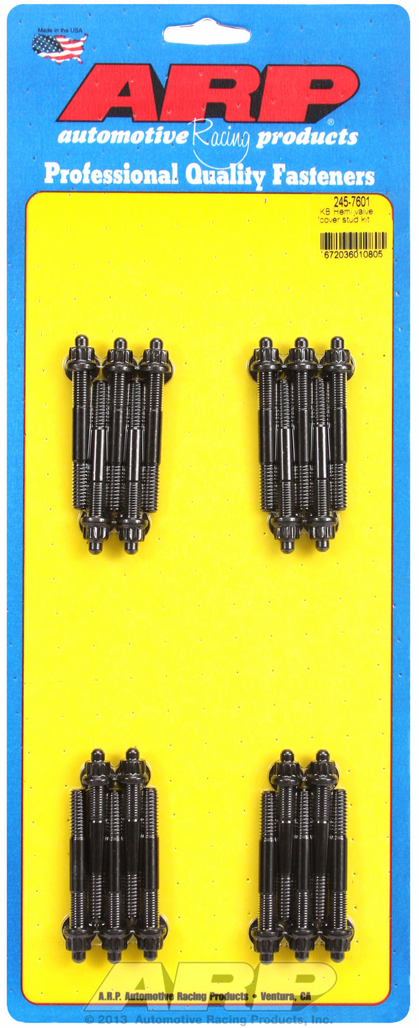 Valve Cover Stud Kit for Chrysler KB Hemi Black Oxide - 12-Pt Head