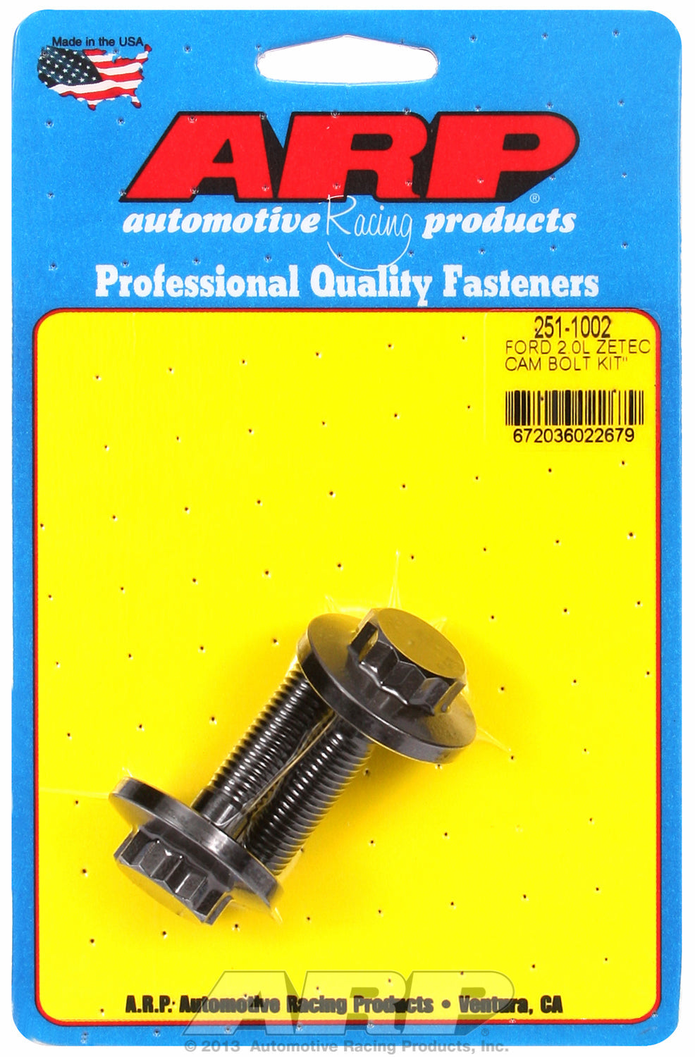 Cam Bolt Kit for Ford 2.0L Zetec