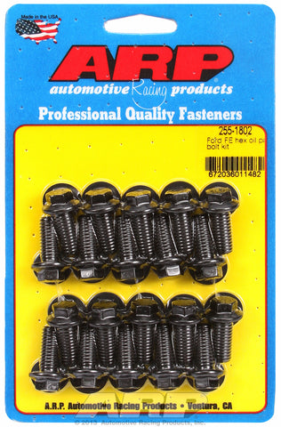 Hex Head Black Oxide Oil Pan Bolt Kit for Ford 390-428 cid FE Series