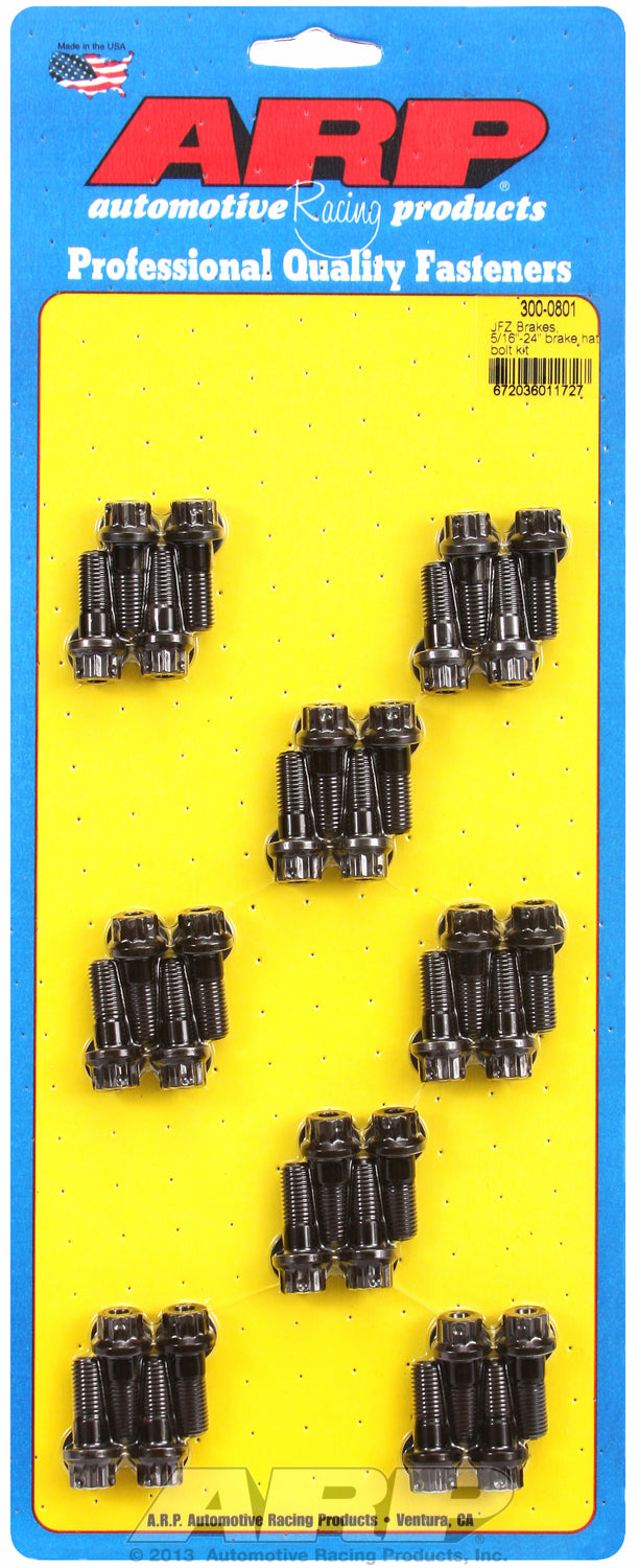 Brake Hat Bolt Kit for JFZ Brakes, 5/16-24 with washers, 12pt, 32 bolts