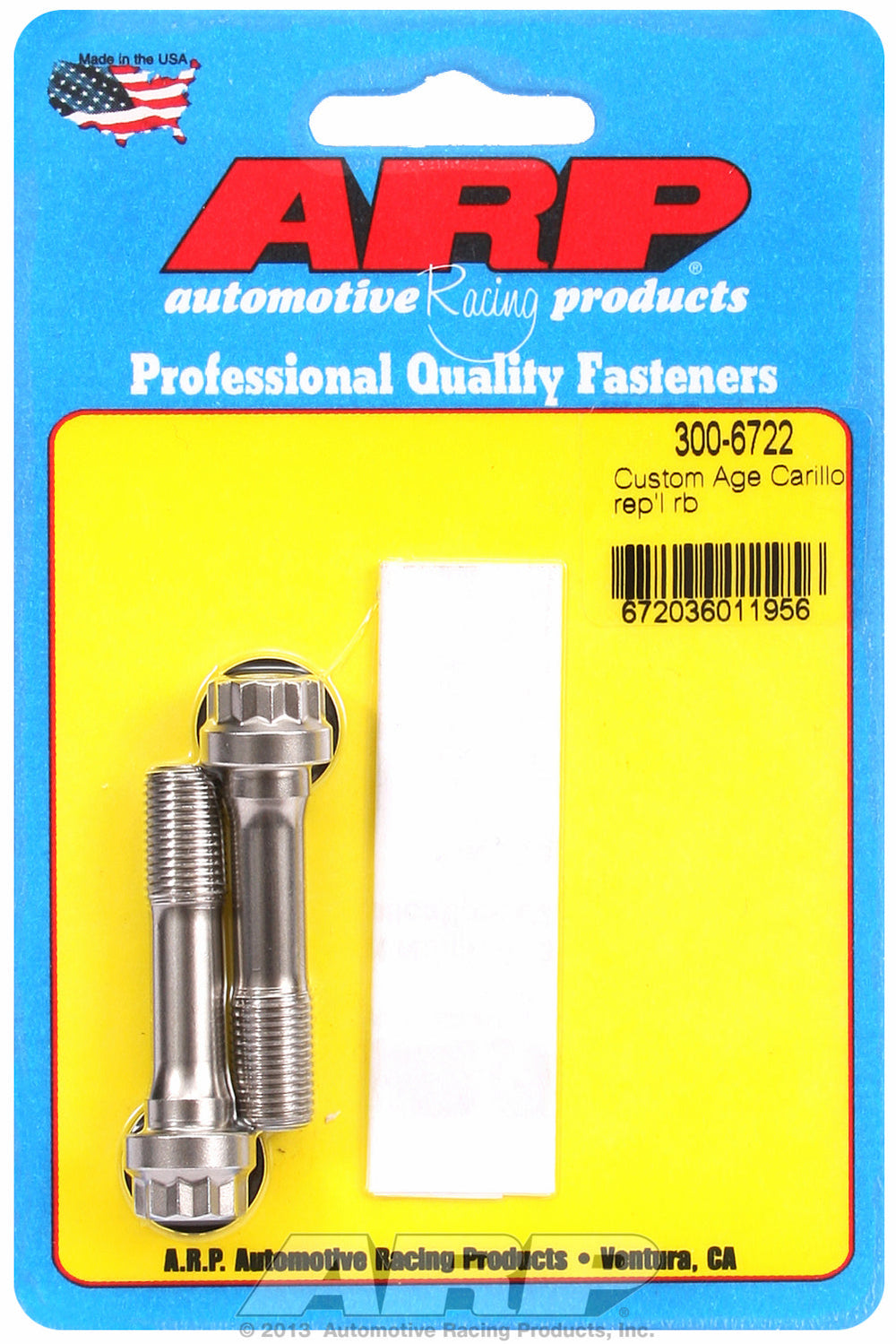 Custom Age 625+ General Replacement Rod Bolt Kit 2-pc