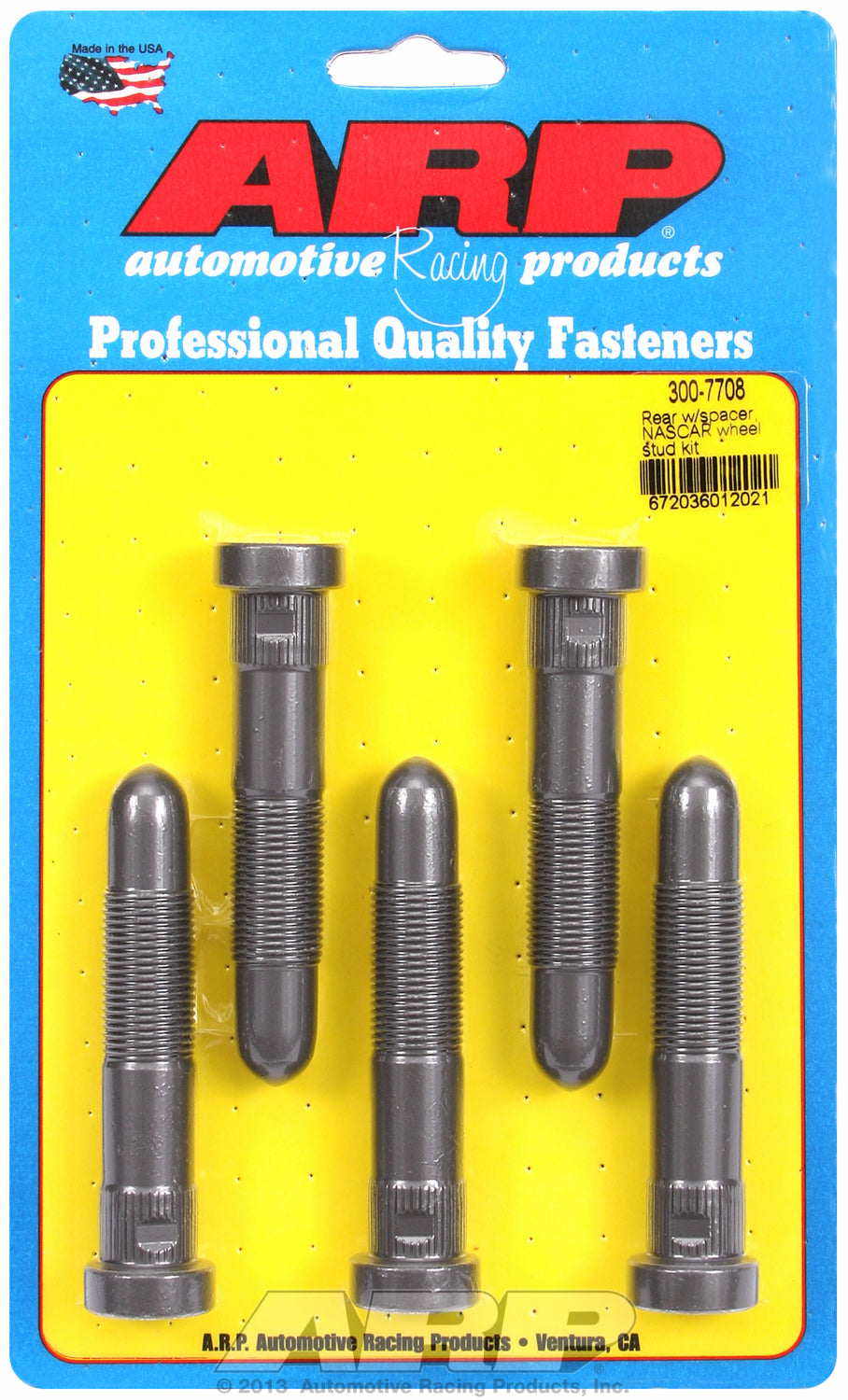 Rear w/spacer, NASCAR wheel stud kit