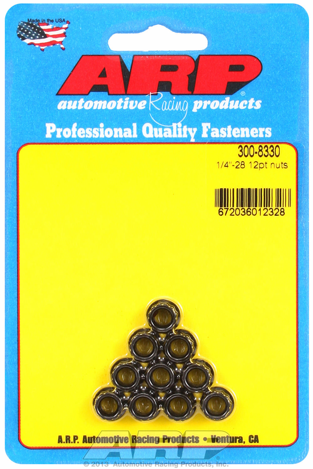 1/4in  8740 Black Oxide 12-pt Nut Kit