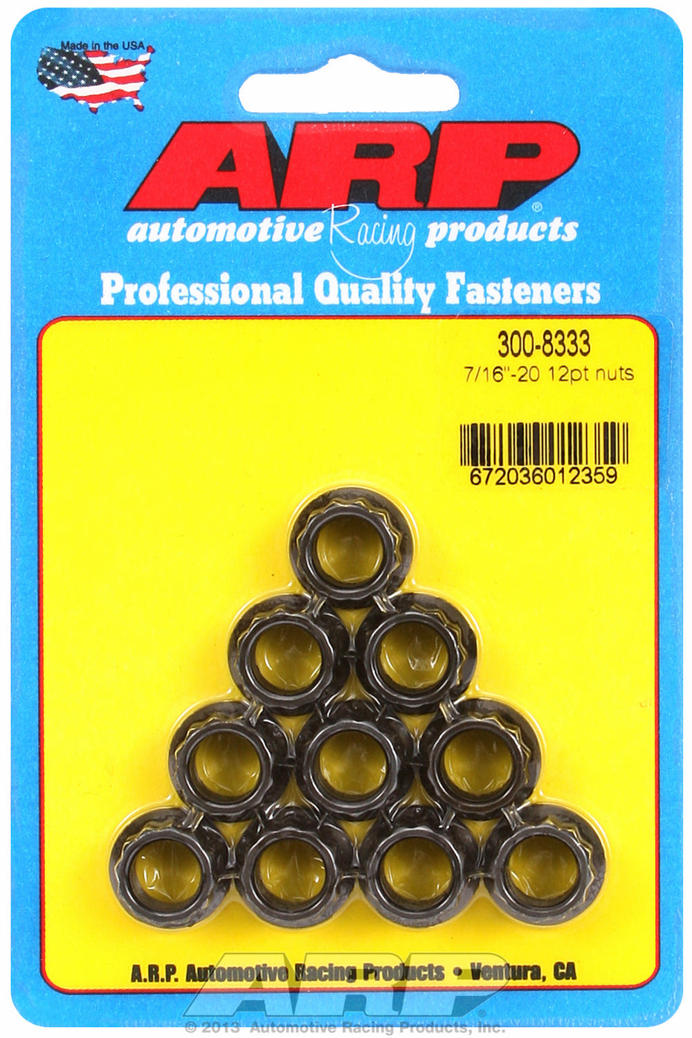 7/16in  8740 Black Oxide 12-pt Nut Kit