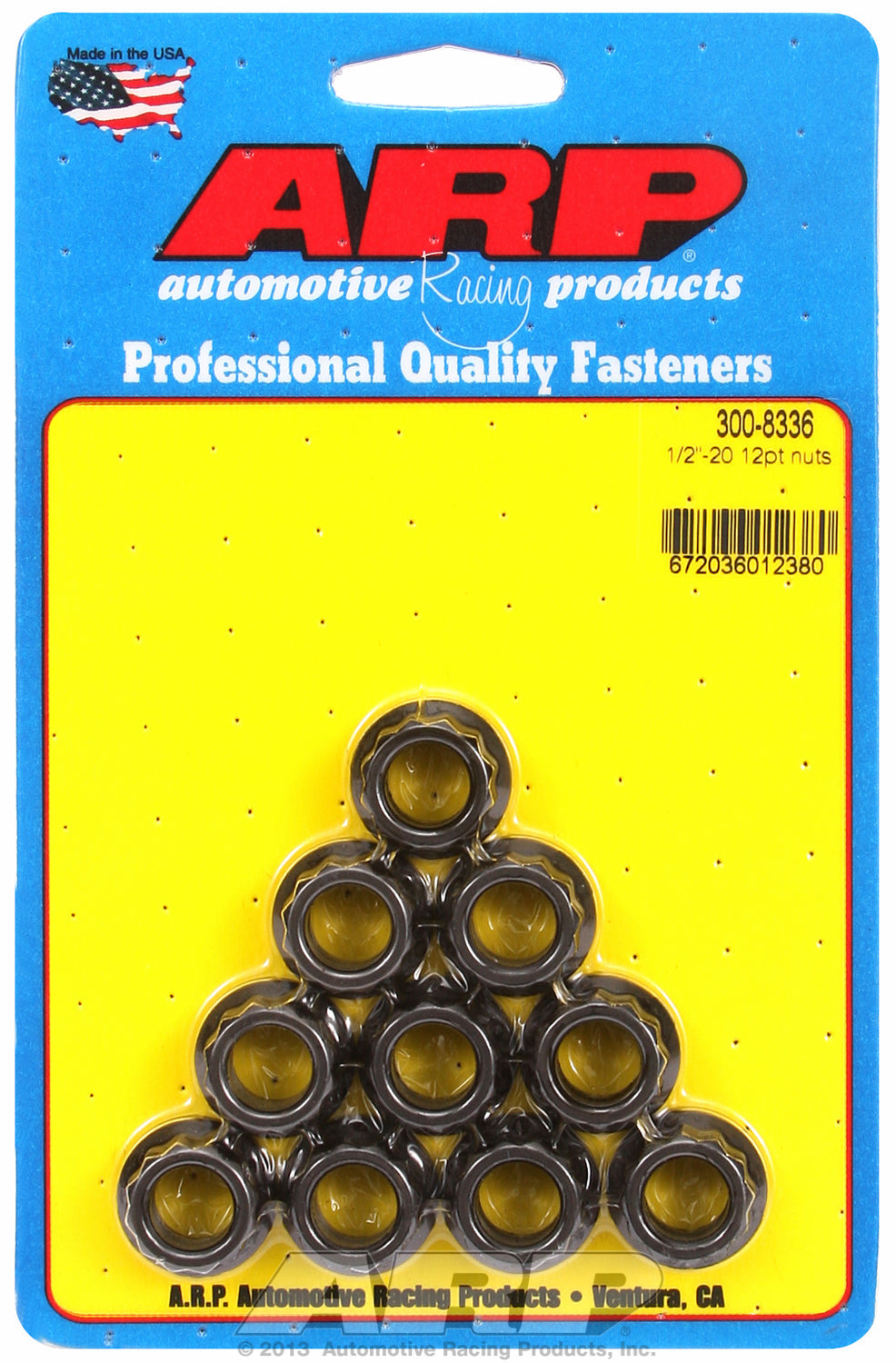 1/2in  8740 Black Oxide 12-pt Nut Kit