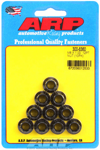 M8  8740 Black Oxide 12-pt Nut Kit