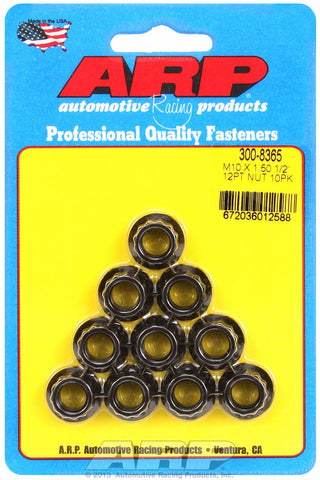 M10  8740 Black Oxide 12-pt Nut Kit