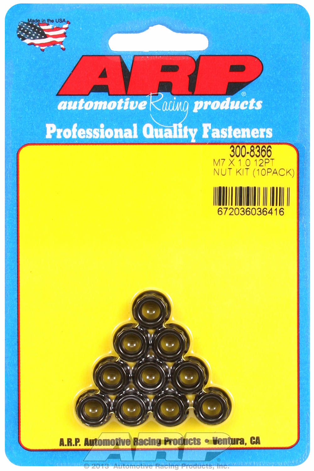 M7  8740 Black Oxide 12-pt Nut Kit