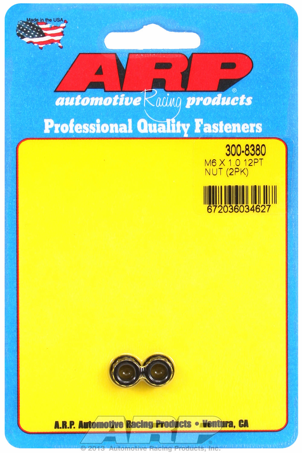 M6  8740 Black Oxide 12-pt Nut Kit