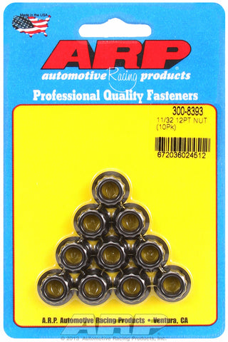 11/32in  8740 Black Oxide 12-pt Nut Kit