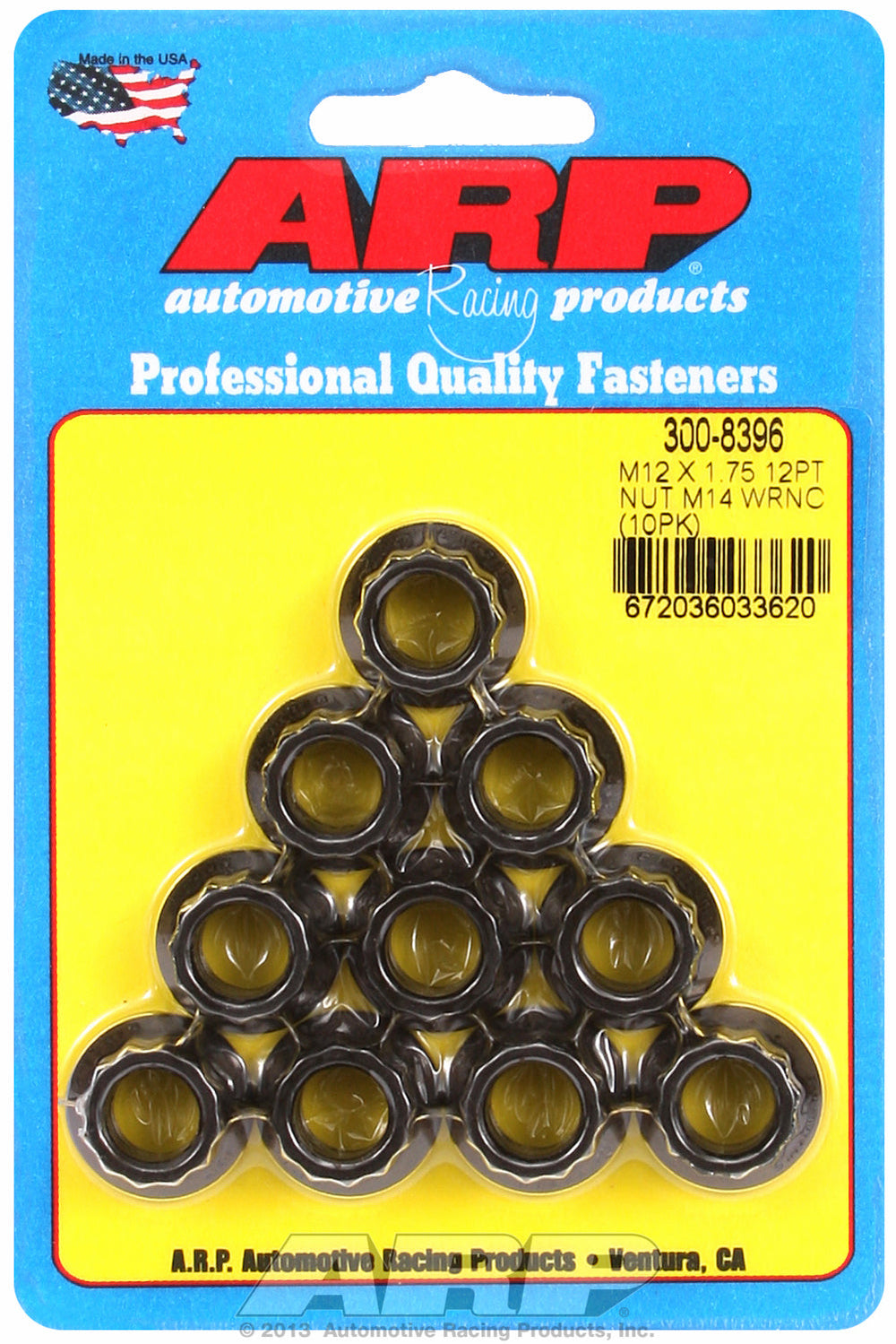 M12  8740 Black Oxide 12-pt Nut Kit