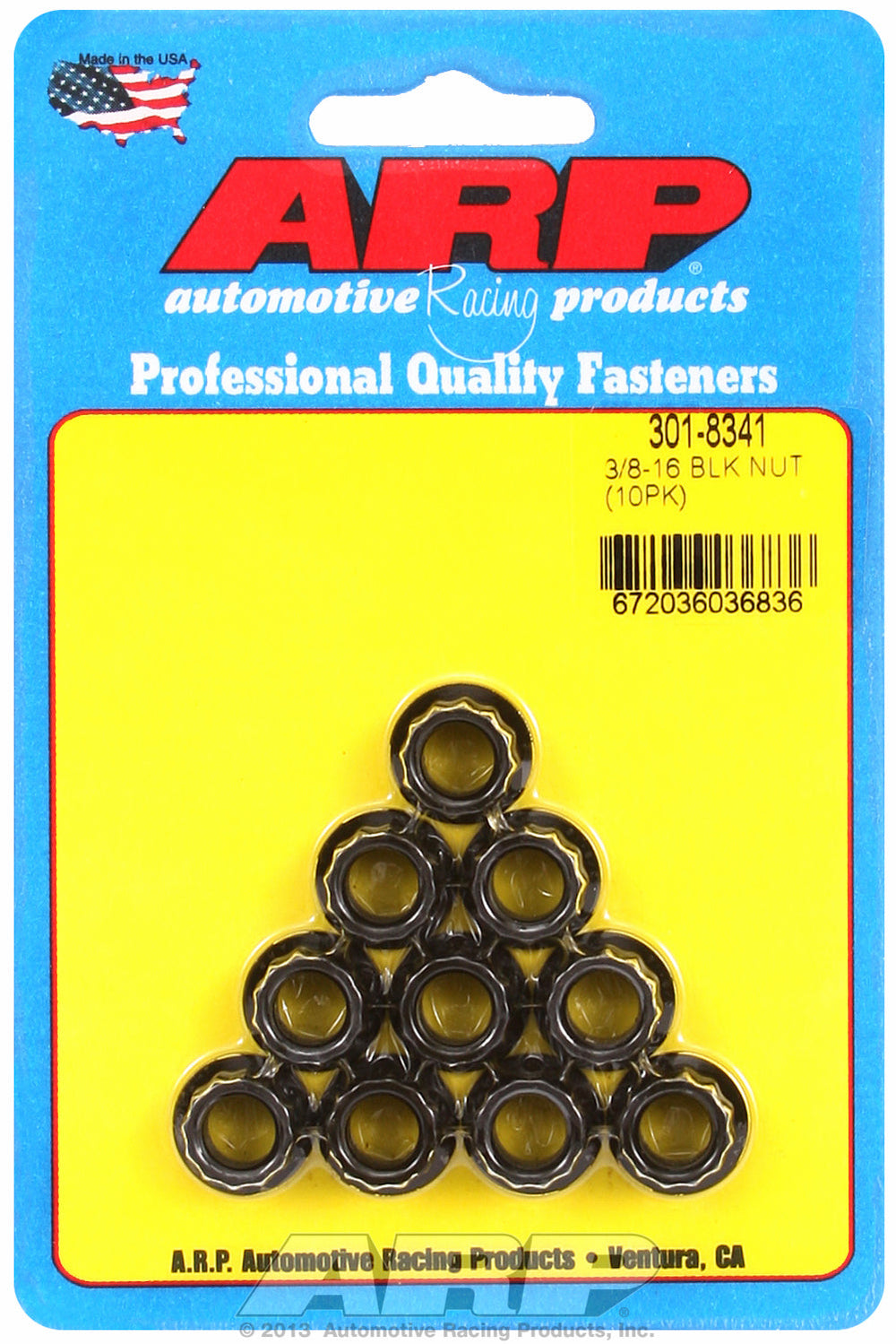 3/8in  8740 Black Oxide 12-pt Nut Kit