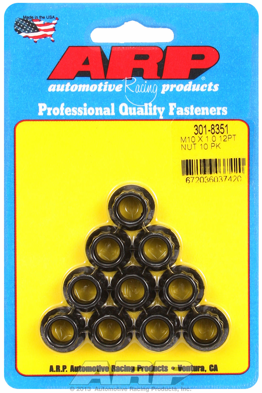 M10in  8740 Black Oxide 12-pt Nut Kit