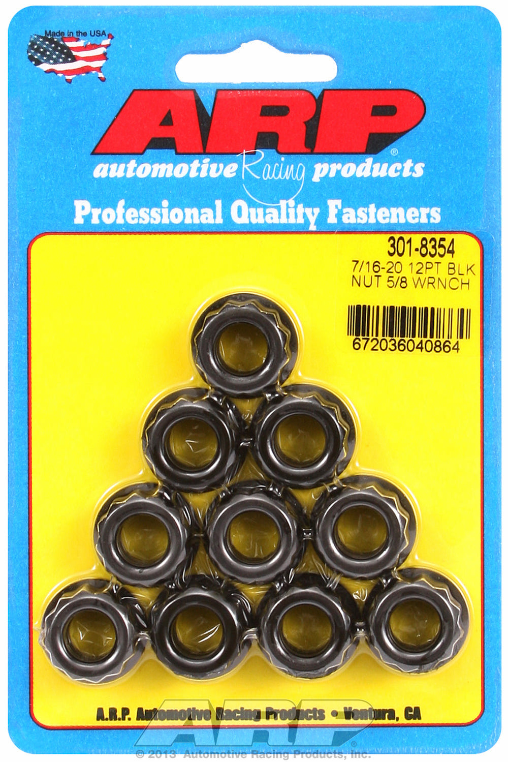 7/16in  8740 Black Oxide 12-pt Nut Kit