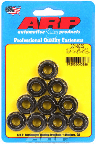 M10in  8740 Black Oxide 12-pt Nut Kit