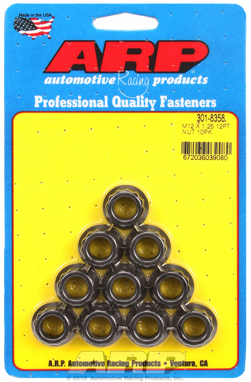 M12in  8740 Black Oxide 12-pt Nut Kit