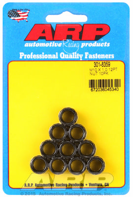 M10in  8740 Black Oxide 12-pt Nut Kit