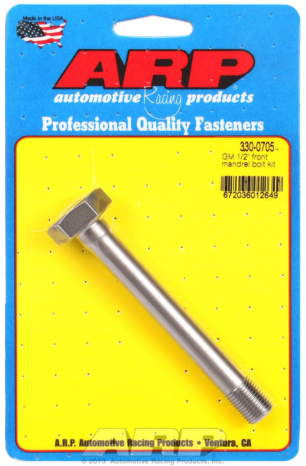 GM 1/2 front Mandrel bolt