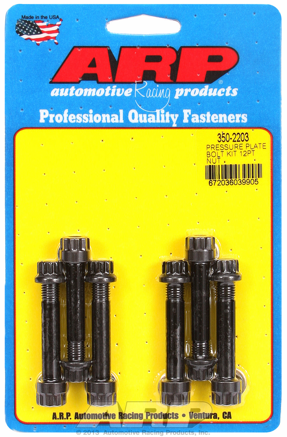 Pro Series Pressure Plate Bolt Kit for Ford V8 w/ Tilton flywheel and 3 disk AP clutch (12pt)