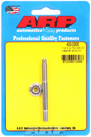 1/4 x 2.700 SS air cleaner stud kit
