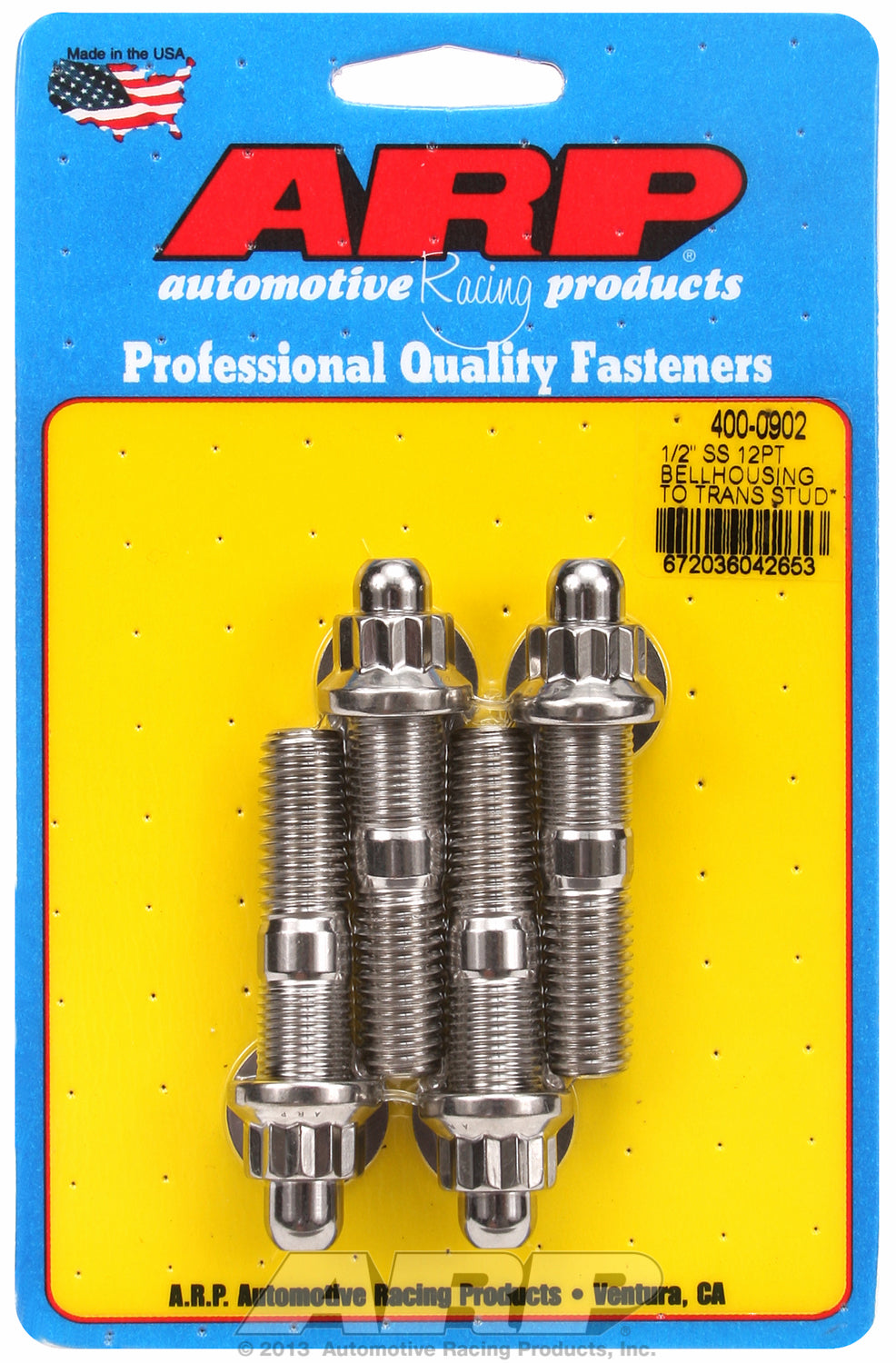 Bellhousing Stud Kit for Universal 1/2-13 Stainless 12-Pt Head