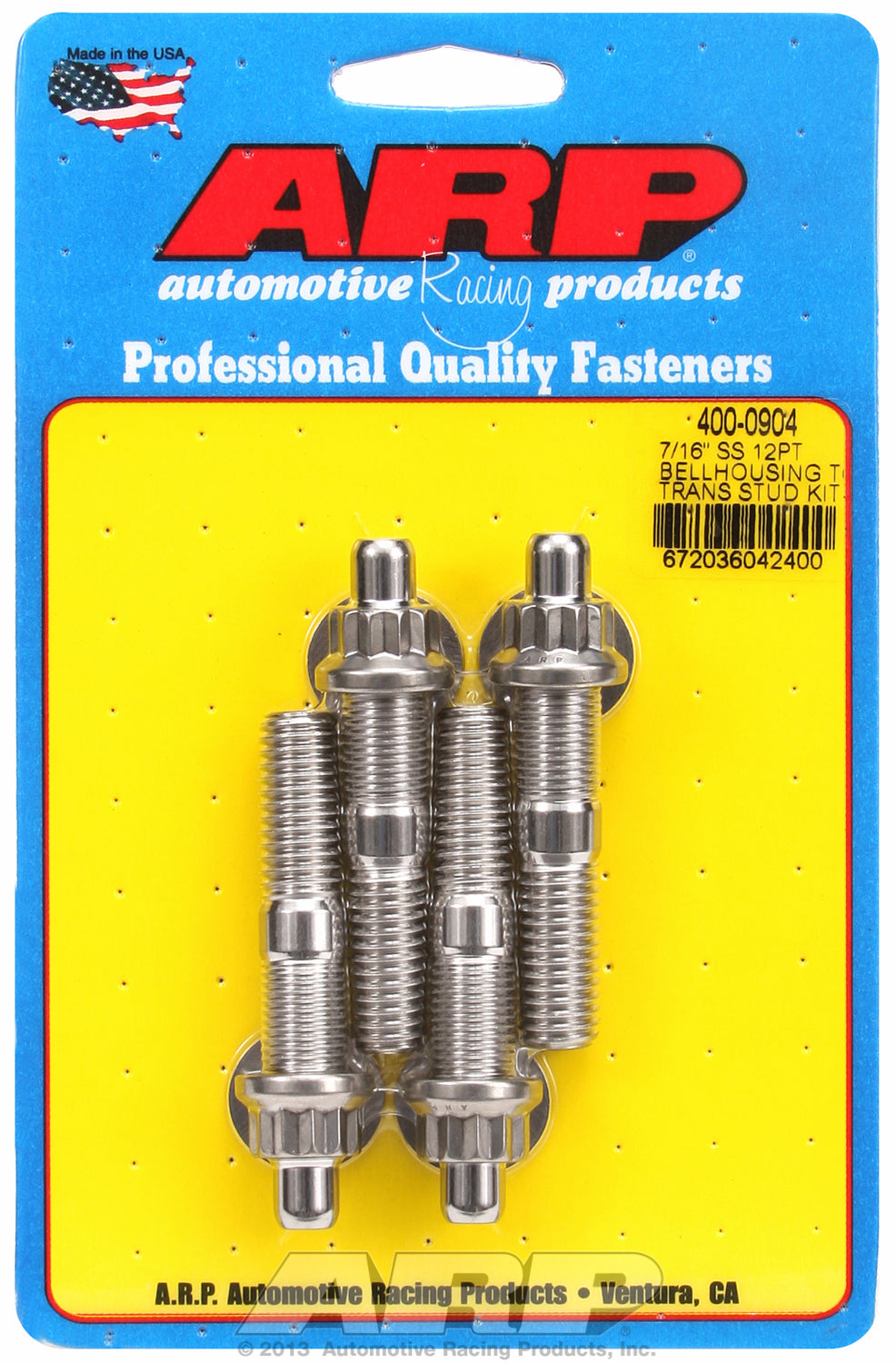 Bellhousing Stud Kit for Universal 7/16-14 Stainless 12-Pt Head