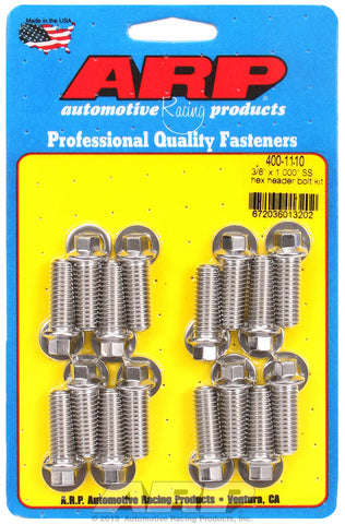 Header Bolt Kit For Universal Bolt kit, 5/16˝ wrench Stainless Hex Head