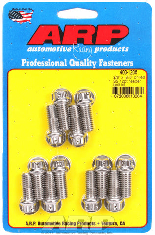 Header Bolt Kit For Universal Bolt kit, drilled, uses 3/8˝ socket Stainless 12-Pt Head