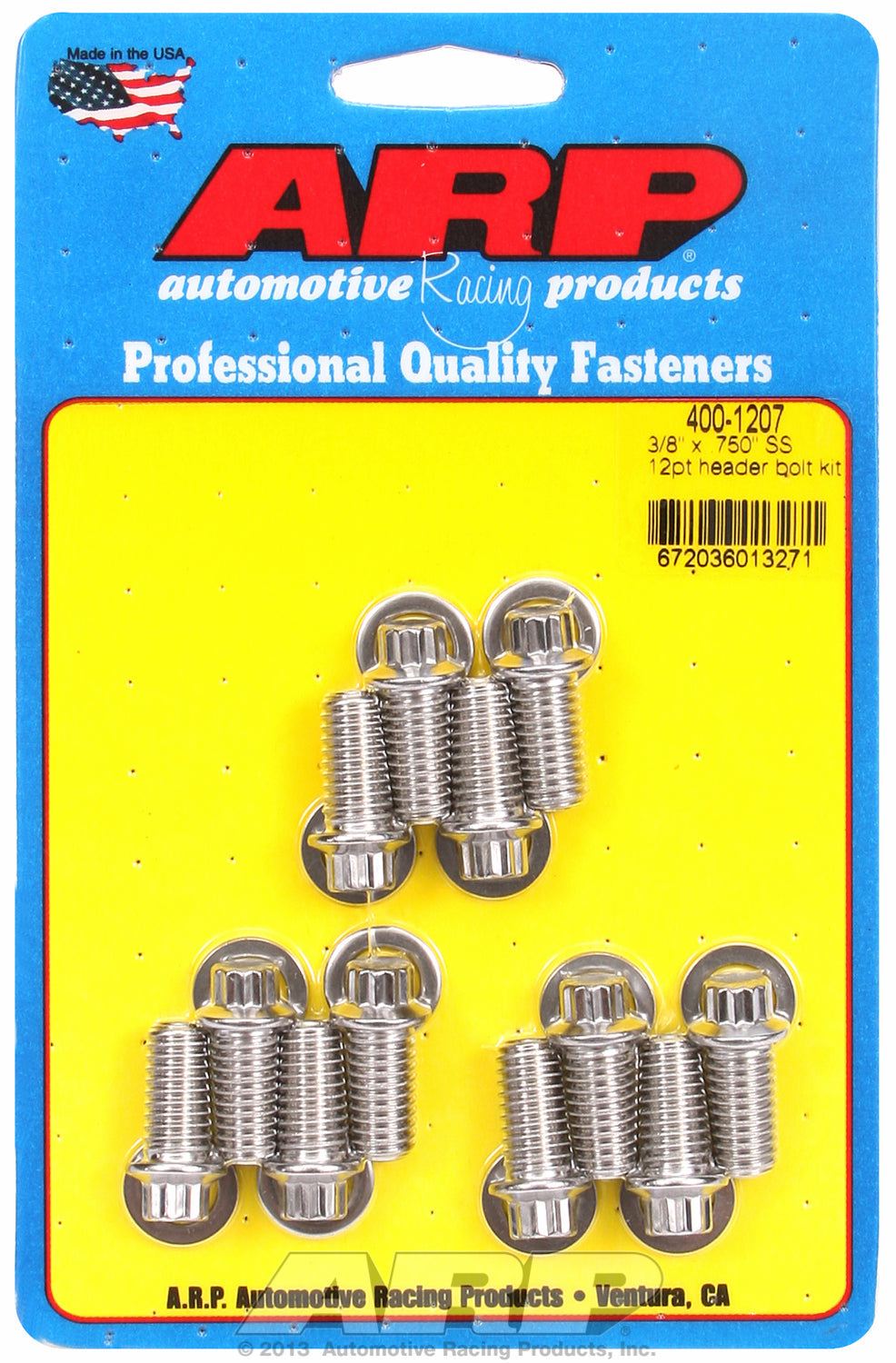 Header Bolt Kit For Universal Bolt kit, 5/16˝ wrench Stainless 12-Pt Head