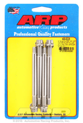 Universal Water Pump Pulley Stud Kit 2.750˝ fan spacer, broached ARP Stainless / Polished - 12-Pt He
