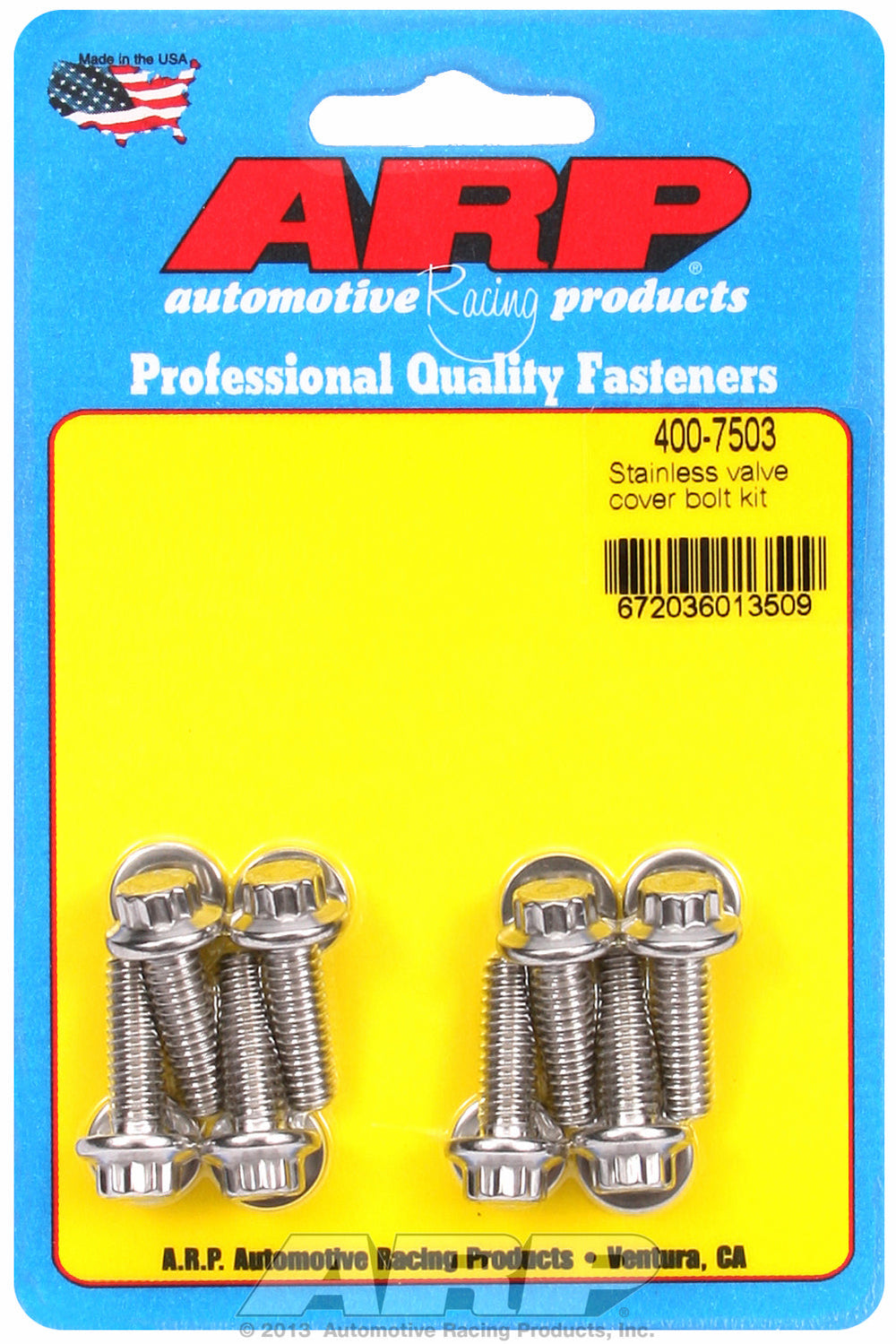 Valve Cover Bolt Kit for Cast Aluminum Covers Bolt kit Stainless - 12-Pt Head