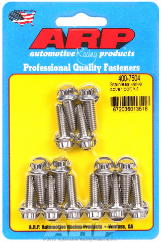 Valve Cover Bolt Kit for Cast Aluminum Covers Bolt kit Stainless - 12-Pt Head