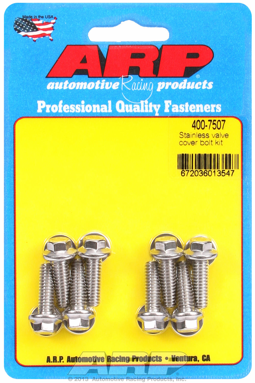 Valve Cover Bolt Kit for Cast Aluminum Covers Bolt kit Stainless - Hex Head