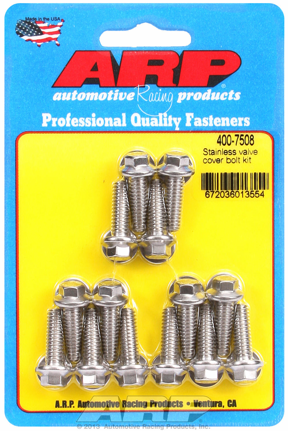 Valve Cover Bolt Kit for Cast Aluminum Covers Bolt kit Stainless - Hex Head