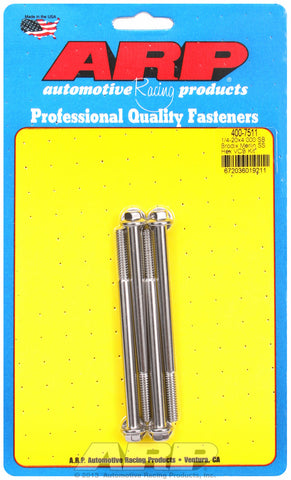 Valve Cover Bolt Kit for Cast Aluminum Covers Bolt kit, Brodix head, SB Stainless - Hex Head