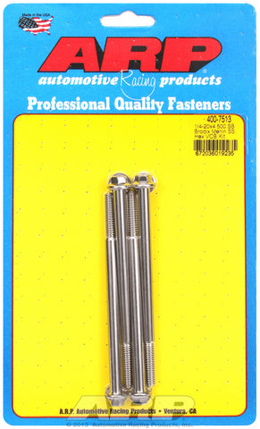 Valve Cover Bolt Kit for Cast Aluminum Covers Bolt kit, Brodix head, SB Stainless - Hex Head