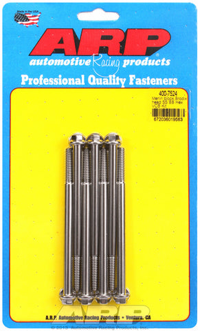 Valve Cover Bolt Kit for Cast Aluminum Covers Bolt kit, Brodix head, BB Stainless - Hex Head