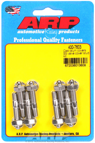Valve Cover Stud Kit for Cast Aluminum Covers Stud kit Stainless - Hex Head