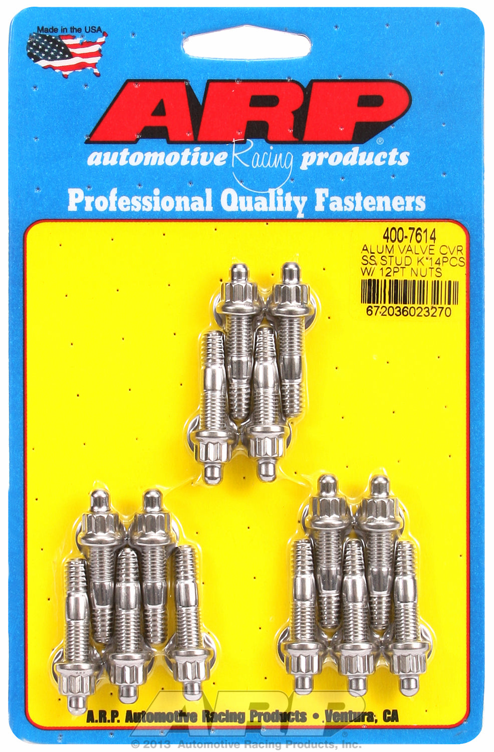 Valve Cover Stud Kit for Cast Aluminum Covers Stud kit Stainless - 12-pt Head
