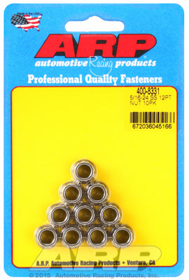 5/16in  ARP Polished Stainless Steel 12-pt Nut Kit