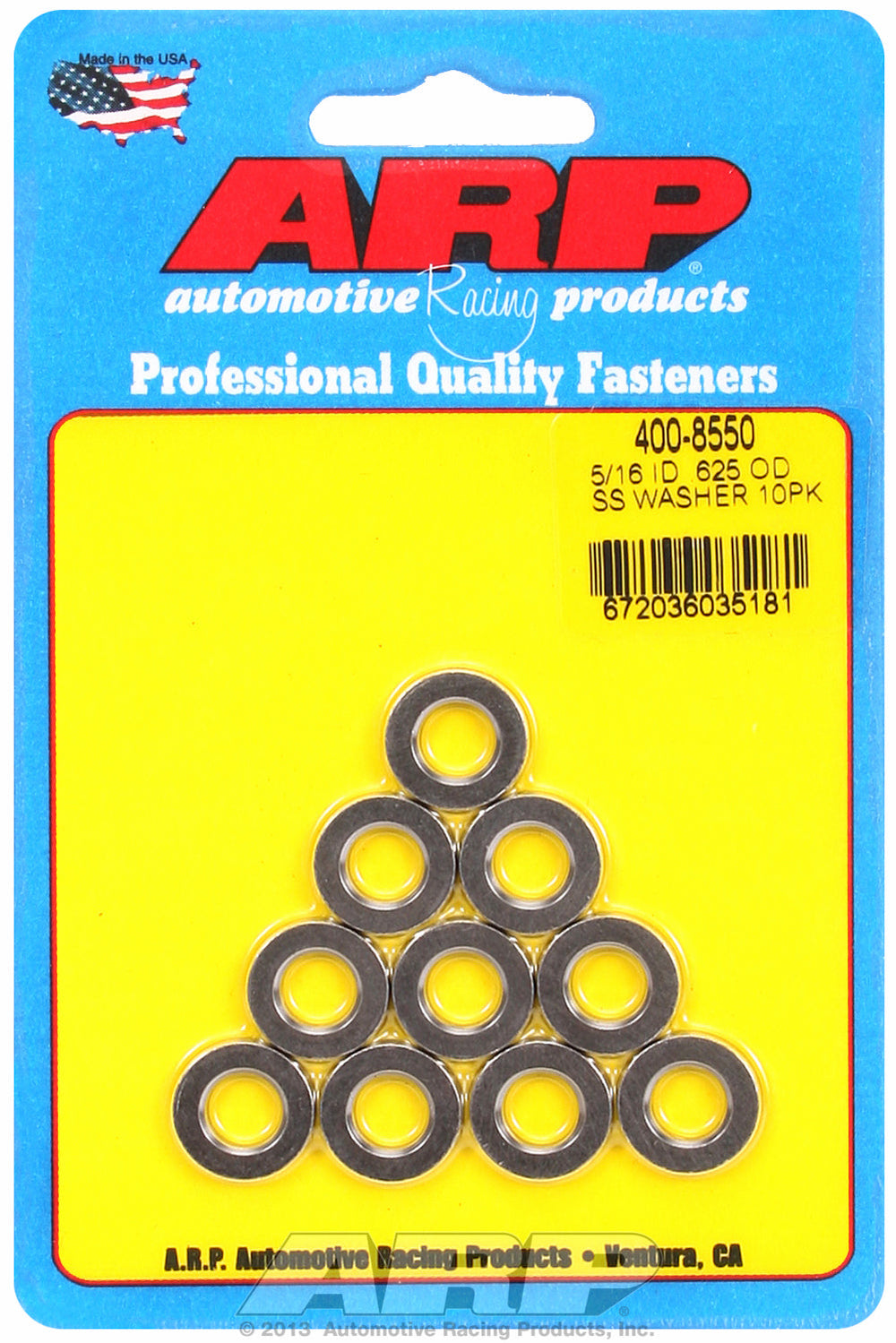 5/16ID .625OD SS washers