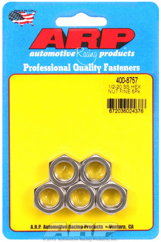 1/2-20 Stainless Hex Fine Thread Hex Nut