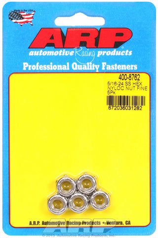 5/16-24 Stainless Nyloc Fine Thread Hex Nut