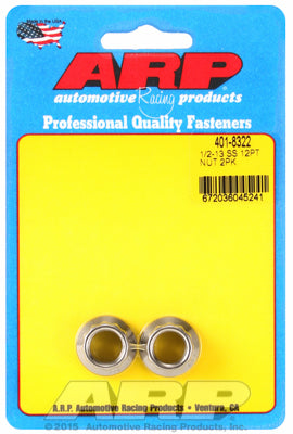 1/2in  ARP Polished Stainless Steel 12-pt Nut Kit