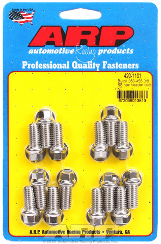 Header Bolt Kit For Buick 350-455 cid Stainless Hex Head