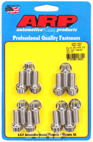 Header Bolt Kit For Buick 350-455 cid Stainless 12-Pt Head