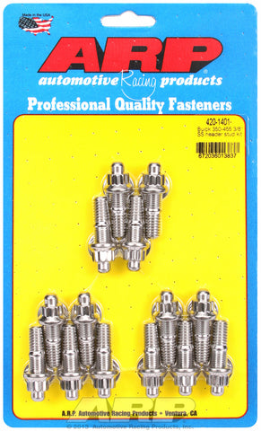 Header Stud Kit for Buick 350-455 cid Stainless 12-Pt Head